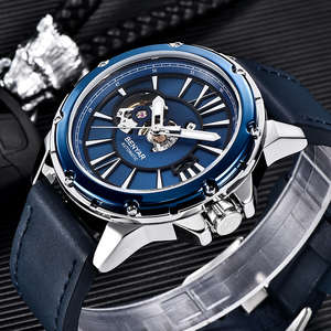 BENYAR 5183 Reloj de cuarzo de acero inoxidable resistente al agua 30ATM para hombre, reloj de pulsera cronógrafo de cuero a la moda, Reloj de cristal de 22mm - Product Image 4