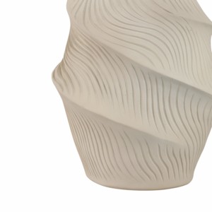 Vaso moderno intrecciato in poliresina per fiori, decorazione per soggiorno, tavolo consolle, ufficio. - Product Image 5