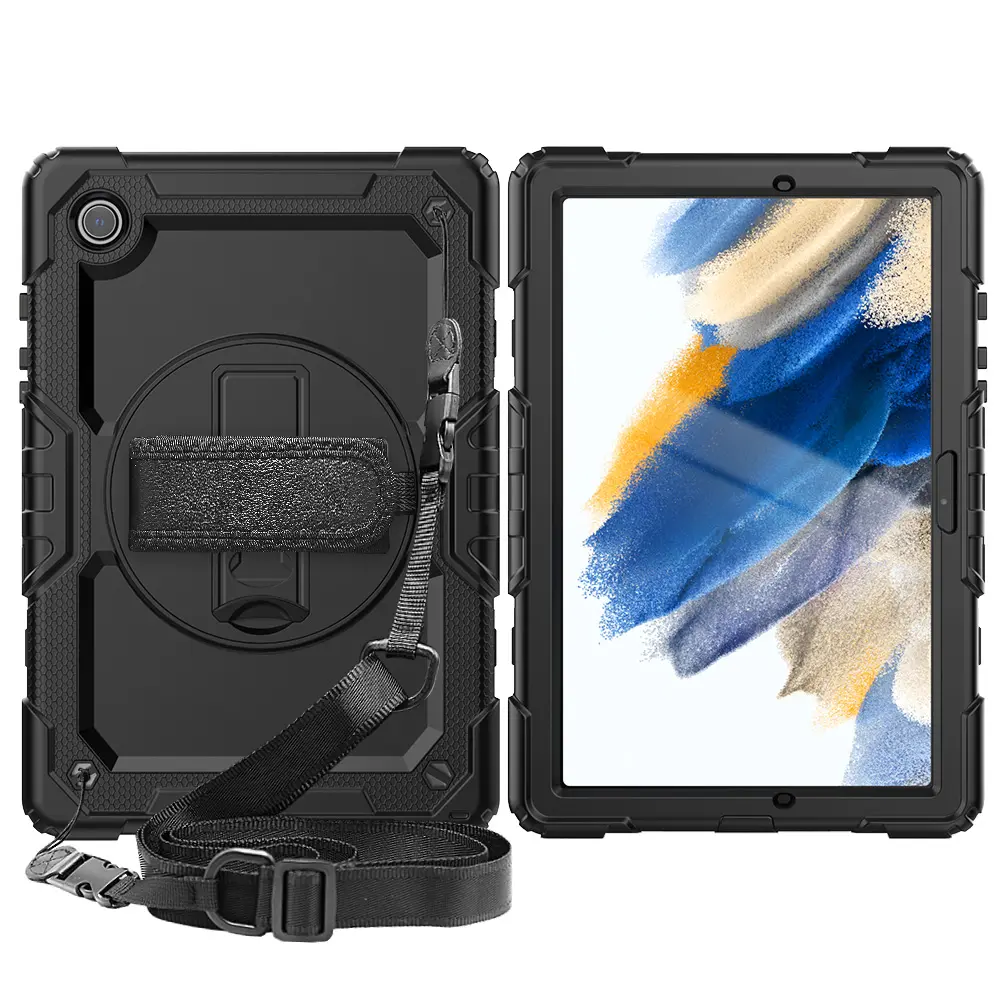 360 di rotazione con cinturino e cavalletto in Silicone per Tablet Samsung Galaxy Tab A9 Plus 11 pollici custodia 2023 X210 x 216x218 copertina rigida