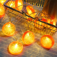 Fruit Citron Tranche Guirlande Lumineuse LED Flash Guirlande Lustre Intérieur Extérieur Éclairage Veilleuse