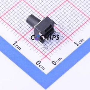 YTS-D001-280 Tactile Switch Through hole Component (THT)-4P,6x6mm Switch Single Pole Single Throw Round Button 2.6N Through Hole - Product Image 2