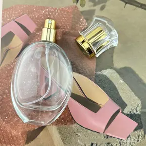 Groothandelsprijs Glazen Parfumflesjes Ovale Vorm Parfumfles Aanpassen Unieke Parfumfles
