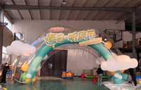 Arches gonflables personnalisées pour centre commercial avec ventilateur intégré pour l'activité Hello Kitty