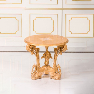 JS Royal Imperial Luxury Louis Style complet à la main chapiteau incrustée de boule Table de Center de travail pour le hall - Product Image 6