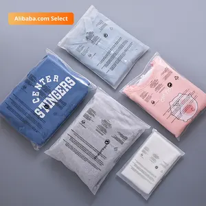 서랍 주최자 호일 질식 경고 패키지 포장 용 투명 검은 젖빛 의류 지퍼 플라스틱 지퍼백