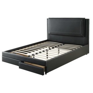 Modern Luxurious <b>Queen</b> <b>Size</b> Soft <b>Bed</b> Storage Drawers Faux Leather Upholstery Eco-Friendly Durable Construction-Elegant Bedroom - Product Image 6