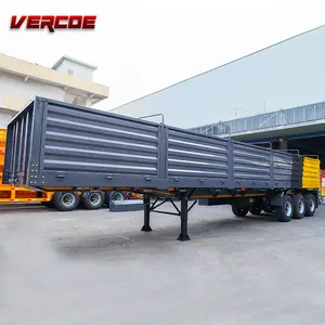 Vercoe Factory 3Axle 40Ton Cargo 60Ton Side Wall Enclosed Truck Semi Trailer