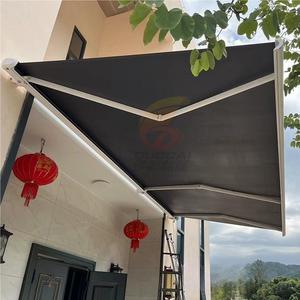 Auvent rétractable Duocai pour patio, jardin, auvent pare-soleil, auvent moderne en aluminium pour porte d'entrée avec commande motorisée, extérieur - Product Image 4