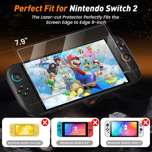Protector de Pantalla de Vidrio Templado Sensible al Tacto para <span class=keywords><strong>Nintendo</strong></span> Switch 2, Sin Burbujas, Resistente a Arañazos, Fácil Instalación - Product Image 6