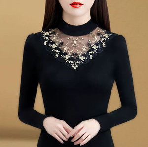 Dames Tops Herfst/Winter Lange Mouw Dames Kanten <span class=keywords><strong>Blouse</strong></span> - Product Image 6