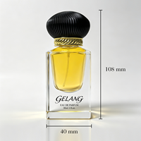 Flacon de parfum personnalisé 30 ml, flacons de parfum de luxe en verre épais 50 ml, flacon de parfum vide noir style bouclé
