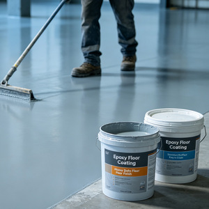 Pintura Epoxi Autonivelante de Alto Brillo y Resistente al Desgaste, Recubrimiento de Poliuretano para Pisos, Resistente a los Rayos UV, para Garajes y Almacenes - Product Image 1