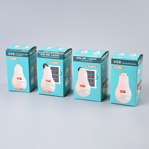 태양광 패널 충전용 USB 충전식 LED 전구 비상용 손전등 - Product Image 5