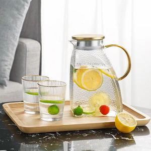 <span class=keywords><strong>Carafe</strong></span> <span class=keywords><strong>en</strong></span> <span class=keywords><strong>verre</strong></span> borosilicate pour réfrigérateur avec couvercle <span class=keywords><strong>en</strong></span> acier inoxydable, pichet à eau <span class=keywords><strong>en</strong></span> <span class=keywords><strong>verre</strong></span> avec poignée, unité d'organisation de cuisine - Product Image 4