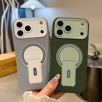 Étui de téléphone à support magnétique invisible pour iPhone 18/17 Pro Max, accessoires de téléphone portable antichoc pour iPhone 11 12 13 14 15 16