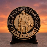 Pins de revers personnalisés en émail 3D chrétien, plaqués or véritable, badges souvenirs religieux pour événements d'église et cadeaux pour groupes de prière
