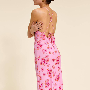 <span class=keywords><strong>Vestido</strong></span> de verano <span class=keywords><strong>corto</strong></span> de encaje sin espalda con estampado floral, longitud hasta la rodilla - Product Image 5