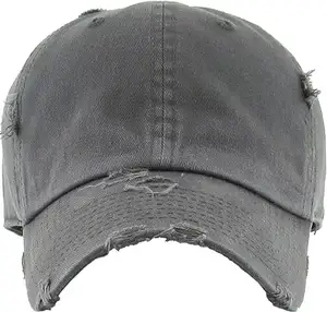 قبعة بيسبول كلاسيكية غاضبة من القطن بتصميم عتيق للجنسين مع حجم قابل للتعديل قبعة بولو لسائقي الشاحنات للاستخدام الخارجي
