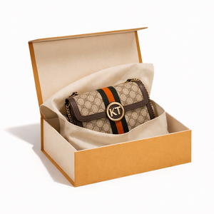 Luxury Premium Design Rigid Flip Top Magnetic Paper Cardboard Large Romantic Bag Packaging Custom Box Packaging for Purse - Product Image 1