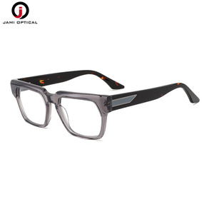 最新ファッション ユース メンズ オプティカルグラス 厚いメガネ クラシックなアセテートフレーム プリント 軽量で丈夫な日常使い - Product Image 6