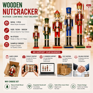 Figurine <span class=keywords><strong>Casse</strong></span>-<span class=keywords><strong>Noisette</strong></span> Soldat en Bois de Pin Vert de 50 cm (15 pouces) Style Européen, Décoration de Noël, Cadeau – Vente Directe Usine - Product Image 4
