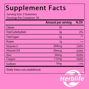 Gomitas de Zinc OEM/ODM en Oferta para Adultos, Suplemento Herbal, Apoyo de Vitamina D, Apoyo Antioxidante - Product Image 2