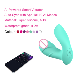 AIアプリ制御デュアルモーターバイブレーター<span class=keywords><strong>G</strong></span>スポットクリトリス刺激USB充電式IPx6防水無潤滑10周波数 - Product Image 2