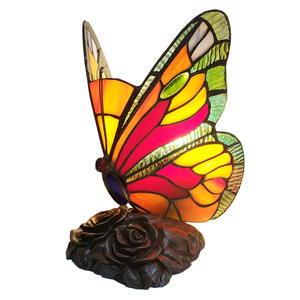 Lámpara de Mesa de Vitral Estilo Tiffany Jiyuanlux, Diseño de Libélula de 12 Pulgadas, <span class=keywords><strong>3</strong></span> Colores, Lámpara de Dormitorio para Iluminación Interior - Product Image 6