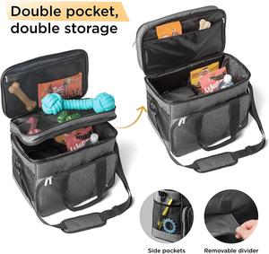 Köpek seyahat çantası-köpek seyahat kiti ile 2 gıda kapları, çok kullanımlı cepler evcil hayvan aksesuarları için Ideal köpek dişli haftasonu - Product Image 4