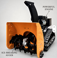 Balayeuse à neige électrique télécommandée sur chenilles Runheng Loncin avec moteur à engrenages et mini transmission par courroie