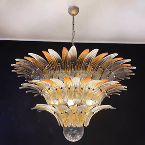 Lustre en verre artistique Murano coloré à LED, style vintage français, pour salon, chambre, restaurant, escalier - Product Image 2
