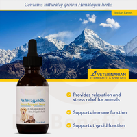 Gouttes calmantes à l'ashwagandha pour chiens et chats - OEM/ODM Pet Benefit - Liquide à base de plantes naturelles à absorption rapide - Soulage le stress, le bruit et l'anxiété