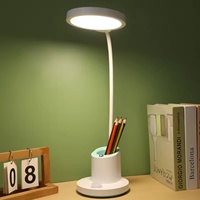 Lampe de table portable rechargeable moderne à LED, avec lumière de nuit et porte-crayons, pour une utilisation confortable pour les yeux
