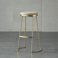 Tabouret de bar en métal, mobilier commercial de haute qualité, luxe moderne, pliable, doré