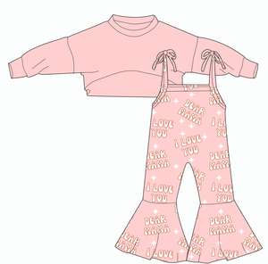 Conjunto Infantil Personalizado OEM con Overoles de Manga Larga con Estampado Occidental para Niños y Niñas, Sin Reseñas Aún - Product Image 4