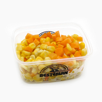 Boîte d'emballage anti-fuite pour micro-ondes 250ml, en plastique transparent, avec couvercle, pour nourriture