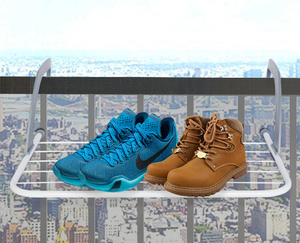 उच्च गुणवत्ता वाले बहुक्रियाशील तह कपड़े रैक लोहे की खड़ी डिजाइन ढहने योग्य लटकाने वाली शैरी कपड़े सुखाने रैक - Product Image 2