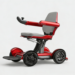 Silla de Ruedas Motorizada Deportiva Roja, Nuevo Color Disponible, Batería de Litio Grande Desmontable de 20A, Alcance de 25 km - Product Image 6