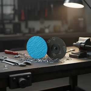 Disque de ponçage Fervi P60 80 mm à verrouillage rapide, abrasif en zircone pour le polissage des métaux - Product Image 3