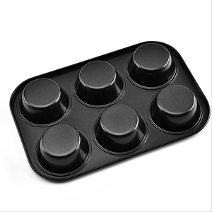 Molde para <span class=keywords><strong>Muffins</strong></span> Antiadherente <span class=keywords><strong>de</strong></span> 6 Cavidades, <span class=keywords><strong>Bandeja</strong></span> para Cupcakes para Horno - Product Image 6