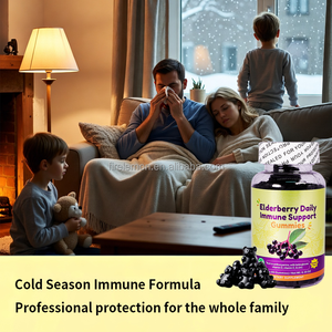 Gummies Premium Boost Immune Riches en Antioxydants Gummies à la Pectine de Sureau Soutiennent l'Immunité et la Santé Respiratoire - Product Image 5