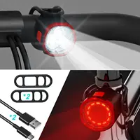 Luzes de led para bicicleta, 2022 umione bateria 300mah 3 opções de modo de luz frontal e traseiro, fácil de instalar, conjuntos de luz recarregável para bicicleta