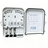 Caja de Distribución de Fibra Óptica de 8 Núcleos, Equipo FTTH, Terminal de Fibra Óptica, Caja NAP/ODB/FDB, Caja Divisora de Fibra Óptica ODP
