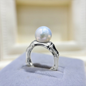 Support de bague en argent S925, bijoux fantaisie DIY, support pour perles rondes de 11 à 13 mm, accessoire avec 10382 anneaux de perles DIY - Product Image 3