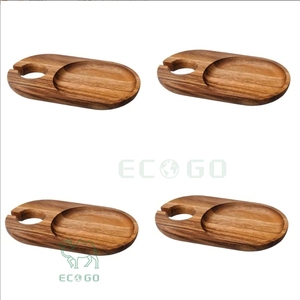 Plateau de service <span class=keywords><strong>à</strong></span> vin en bois d'acacia personnalisé pour bouteilles, verres, fromages, fêtes, <span class=keywords><strong>bar</strong></span> <span class=keywords><strong>à</strong></span> domicile - Product Image 2