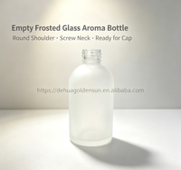 Bouteille diffuseur en verre rond à fond bas, flacon vide en verre blanc de haute qualité pour diffuseur de parfum d'intérieur