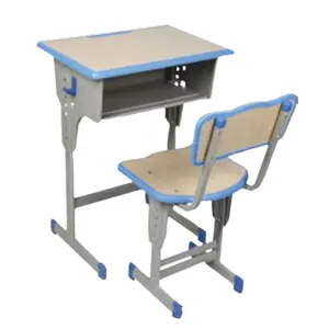 人体工程学结构设计高度可调桌椅学校家具在巴基斯坦