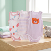 Combinaison Bébé Été 2025 à Manches Longues et Col en V, Pyjama Nouveau-né 100% Coton Respirant, Écologique et Séchage Rapide, Style Décontracté