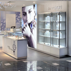 Modern crystal jewelry showcase glass display cabinet