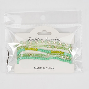 Fashion Beaded <b>Bracelets</b> <b>Crystal</b> Rhinestone Multi Layer Elastic Unisex Jewelry Made In China - Product Image 3